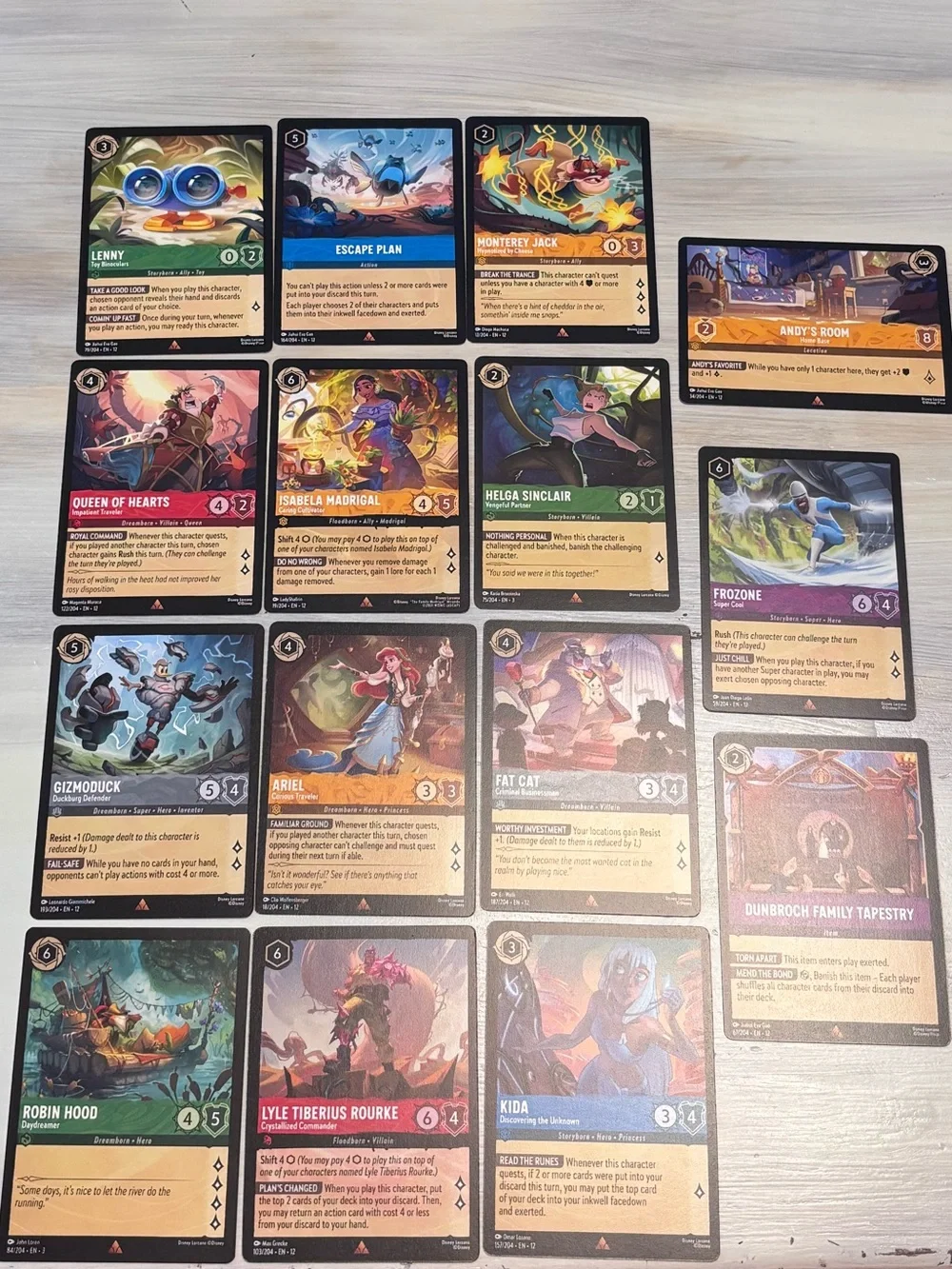 Disney Lorcana Lot TCG 50-pack (Common Uncommon Rare Super Rare Foil) NM